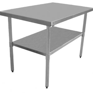 Economy Series Work Tables 18 Gauge 430 Stainless Top with Galvanized Under Shelf. Call For Price!