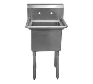 Serv-Ware 14” Deep Economy Series - 1 Bowl 18 Gauge 304 Stainless. Call For Price!