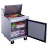 Dukers 1-Door Commercial Food Prep Table Refrigerator in Stainless Steel with Mega Top. Call For Price!