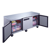 Dukers 3-Door Undercounter Commercial Refrigerator in Stainless Steel. Call For Price!