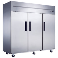 Dukers Commercial 3-Door Top Mount Refrigerator in Stainless Steel. Call For Price!