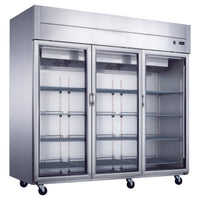 Dukers Top Mount Glass 3-Door Commercial Reach-in Refrigerator. Call For Price!