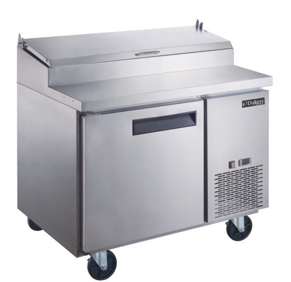 Dukers Commercial Single Door Pizza Prep Table Refrigerator. Call For Price!