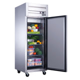 Dukers Commercial Single Door Top Mount Refrigerator in Stainless Steel. Call For Price!
