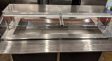 5 Pan Refrigerated Serving Table With Sneeze Guard And Tray Slide