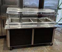 Delfield 4 Well Hot Food Table With Tray Slide And Sneeze Guard