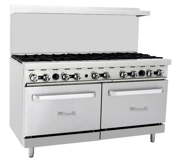 Migali 10 Burner Natural Gas Range & Oven. Call For Price!
