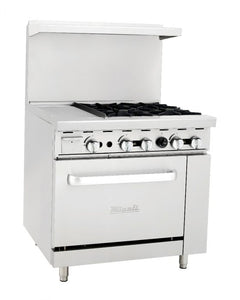 Migali 4 Burner Range 12” Griddle Left Side Oven Natural Gas. Call For Price!