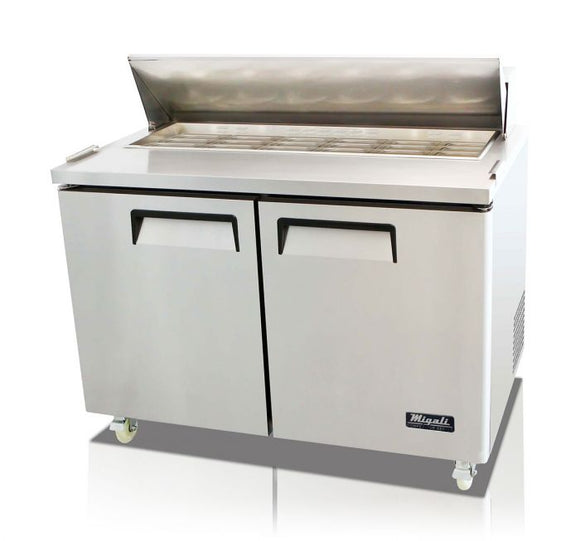 Migali 48″ – 18 Pans, Big Top Sandwich Prep Table. Call For Price!