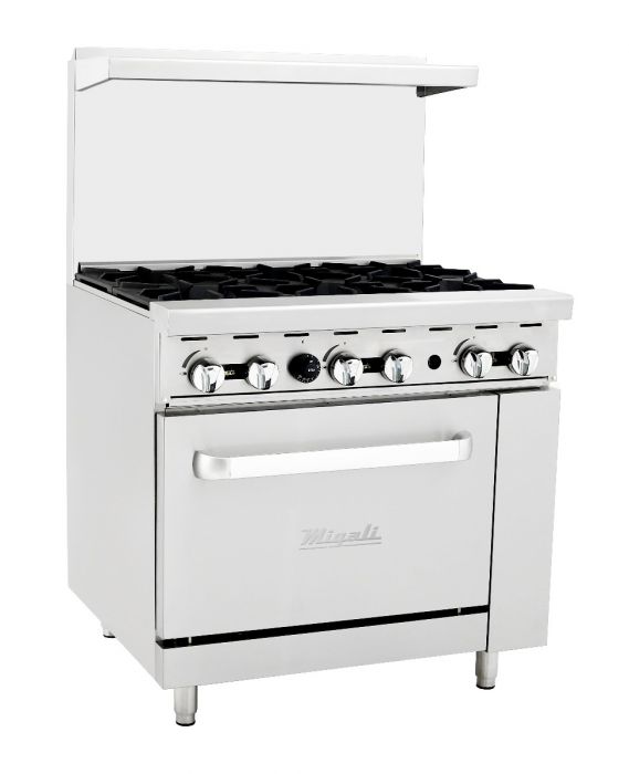 Migali 6 Burner Range Oven Liquid Propane. Call For Price!