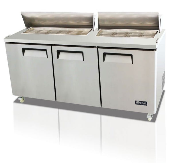 Migali 72″ – 30 Pans, Big Top Sandwich Prep Table. Call For Price!