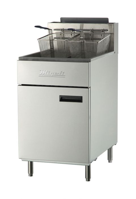 Migali 75 lb Natural Gas Fryer - 170,000 BTU. Call For Price!